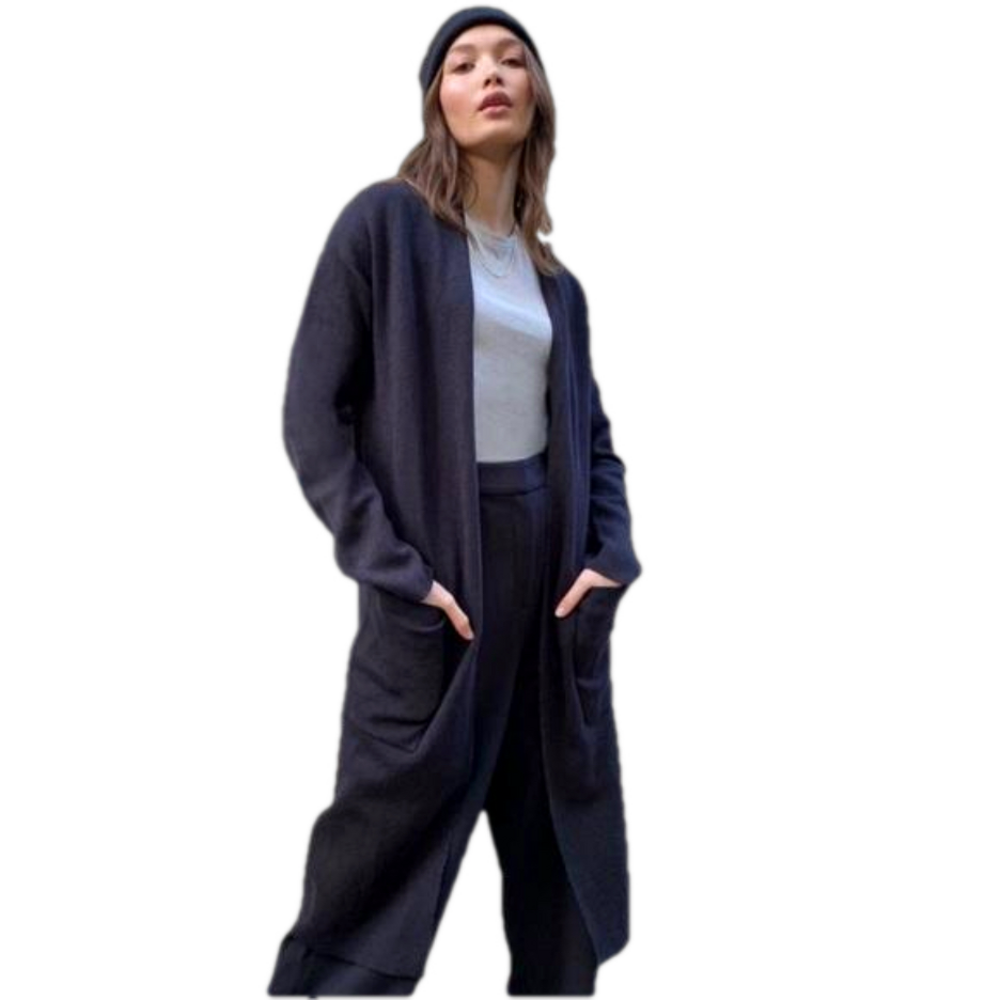 ARITZIA Babaton Lance Cardigan Sweater Wool Blend in Charcoal Grey size Medium